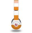 Skin Decal Wrap works with Original Beats Solo HD Headphones Kearas Psycho Stripes Orange and White Skin Only (HEADPHONES NOT INCLUDED)
