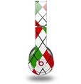 Skin Decal Wrap works with Original Beats Solo HD Headphones Argyle Red and Green Skin Only (HEADPHONES NOT INCLUDED)