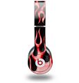 Skin Decal Wrap works with Original Beats Solo HD Headphones Metal Flames Red Skin Only (HEADPHONES NOT INCLUDED)