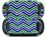 Zig Zag Blue Green - Decal Style Skin fits Sony PS Vita