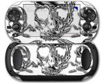 Chrome Skull on White - Decal Style Skin fits Sony PS Vita