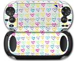 Kearas Hearts White - Decal Style Skin fits Sony PS Vita