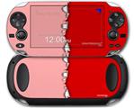 Ripped Colors Pink Red - Decal Style Skin fits Sony PS Vita