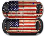 Painted Faded and Cracked USA American Flag - Decal Style Skin fits Sony PS Vita