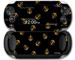 Anchors Away Black - Decal Style Skin fits Sony PS Vita