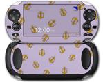 Anchors Away Lavender - Decal Style Skin fits Sony PS Vita