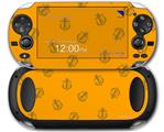 Anchors Away Orange - Decal Style Skin fits Sony PS Vita