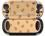 Anchors Away Peach - Decal Style Skin fits Sony PS Vita