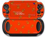 Anchors Away Red - Decal Style Skin fits Sony PS Vita