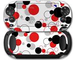 Lots of Dots Red on White - Decal Style Skin fits Sony PS Vita