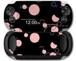 Lots of Dots Pink on Black - Decal Style Skin fits Sony PS Vita