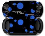 Lots of Dots Blue on Black - Decal Style Skin fits Sony PS Vita