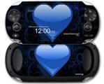 Glass Heart Grunge Blue - Decal Style Skin fits Sony PS Vita