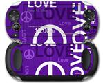 Love and Peace Purple - Decal Style Skin fits Sony PS Vita