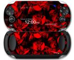 Skulls Confetti Red - Decal Style Skin fits Sony PS Vita