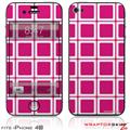 iPhone 4S Skin Squared Fushia Hot Pink