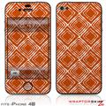 iPhone 4S Skin Wavey Burnt Orange