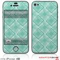 iPhone 4S Skin Wavey Seafoam Green