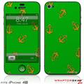 iPhone 4S Skin Anchors Away Green
