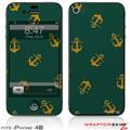 iPhone 4S Skin Anchors Away Hunter Green