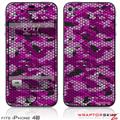 iPhone 4S Skin HEX Mesh Camo 01 Pink