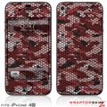 iPhone 4S Skin HEX Mesh Camo 01 Red