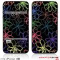 iPhone 4S Skin Kearas Flowers on Black