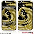 iPhone 4S Skin Alecias Swirl 02 Yellow