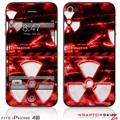 iPhone 4S Skin Radioactive Red
