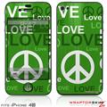 iPhone 4S Skin Love and Peace Green