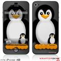 iPhone 4S Skin Penguins on Black