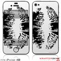 iPhone 4S Skin Big Kiss Black on White