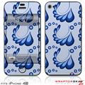 iPhone 4S Skin Petals Blue