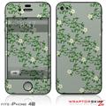 iPhone 4S Skin Victorian Design Green