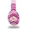 WraptorSkinz Skin Decal Wrap compatible with Original Beats Studio Headphones Zig Zag Pinks Skin Only (HEADPHONES NOT INCLUDED)