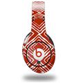 WraptorSkinz Skin Decal Wrap compatible with Original Beats Studio Headphones Wavey Red Dark Skin Only (HEADPHONES NOT INCLUDED)