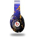 WraptorSkinz Skin Decal Wrap compatible with Original Beats Studio Headphones Halftone Splatter Orange Blue Skin Only (HEADPHONES NOT INCLUDED)