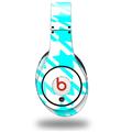 WraptorSkinz Skin Decal Wrap compatible with Original Beats Studio Headphones Houndstooth Neon Teal Skin Only (HEADPHONES NOT INCLUDED)