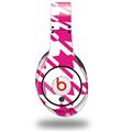 WraptorSkinz Skin Decal Wrap compatible with Original Beats Studio Headphones Houndstooth Hot Pink Skin Only (HEADPHONES NOT INCLUDED)