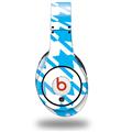 WraptorSkinz Skin Decal Wrap compatible with Original Beats Studio Headphones Houndstooth Blue Neon Skin Only (HEADPHONES NOT INCLUDED)