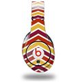 WraptorSkinz Skin Decal Wrap compatible with Original Beats Studio Headphones Zig Zag Yellow Burgundy Orange Skin Only (HEADPHONES NOT INCLUDED)