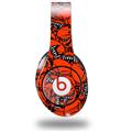 WraptorSkinz Skin Decal Wrap compatible with Original Beats Studio Headphones Scattered Skulls Red Skin Only (HEADPHONES NOT INCLUDED)