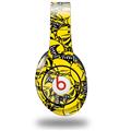 WraptorSkinz Skin Decal Wrap compatible with Original Beats Studio Headphones Scattered Skulls Yellow Skin Only (HEADPHONES NOT INCLUDED)