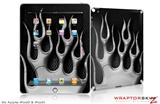 iPad Skin Metal Flames Chrome (fits iPad 2 through iPad 4)