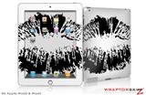 iPad Skin Big Kiss Lips Black on White (fits iPad 2 through iPad 4)
