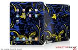 iPad Skin Twisted Garden Blue and Yellow (fits iPad 2 through iPad 4)