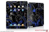iPad Skin Twisted Garden Gray and Blue (fits iPad 2 through iPad 4)