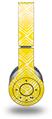 WraptorSkinz Skin Decal Wrap compatible with Original Beats Wireless Headphones Wavey Yellow Skin Only (HEADPHONES NOT INCLUDED)