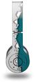 WraptorSkinz Skin Decal Wrap compatible with Original Beats Wireless Headphones Ripped Colors Gray Seafoam Green Skin Only (HEADPHONES NOT INCLUDED)