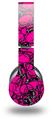 WraptorSkinz Skin Decal Wrap compatible with Original Beats Wireless Headphones Scattered Skulls Hot Pink Skin Only (HEADPHONES NOT INCLUDED)